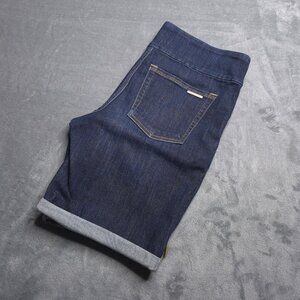 Rock & Republic Denim Rx Fever Shorts 16 Mid Rise Dark Wash Stretch Pull On